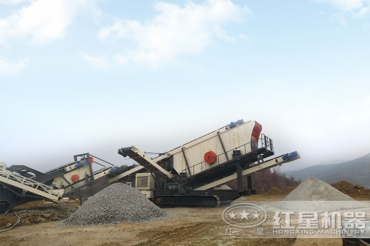 車載流動石子、粉碎機生產(chǎn)現(xiàn)場